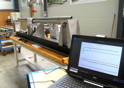 Test en cours sur notre banc de test à la fatigue